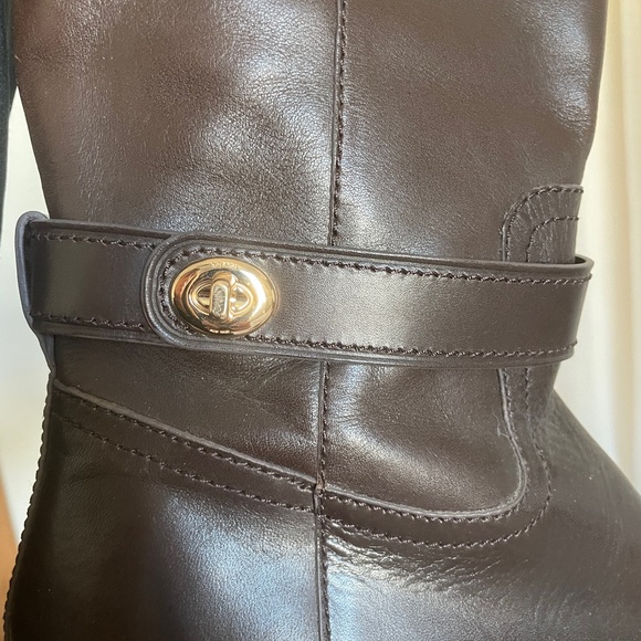 Coach Brown leather boots - Picture 5 of 10